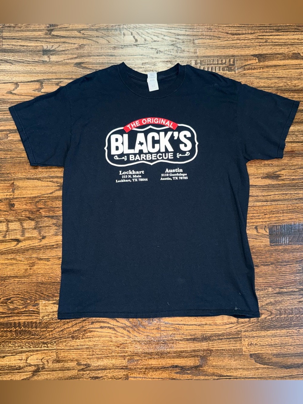 Vintage 90s “The Original Blacks BBQ” Barbecue Faded Black T-shirt Size Large